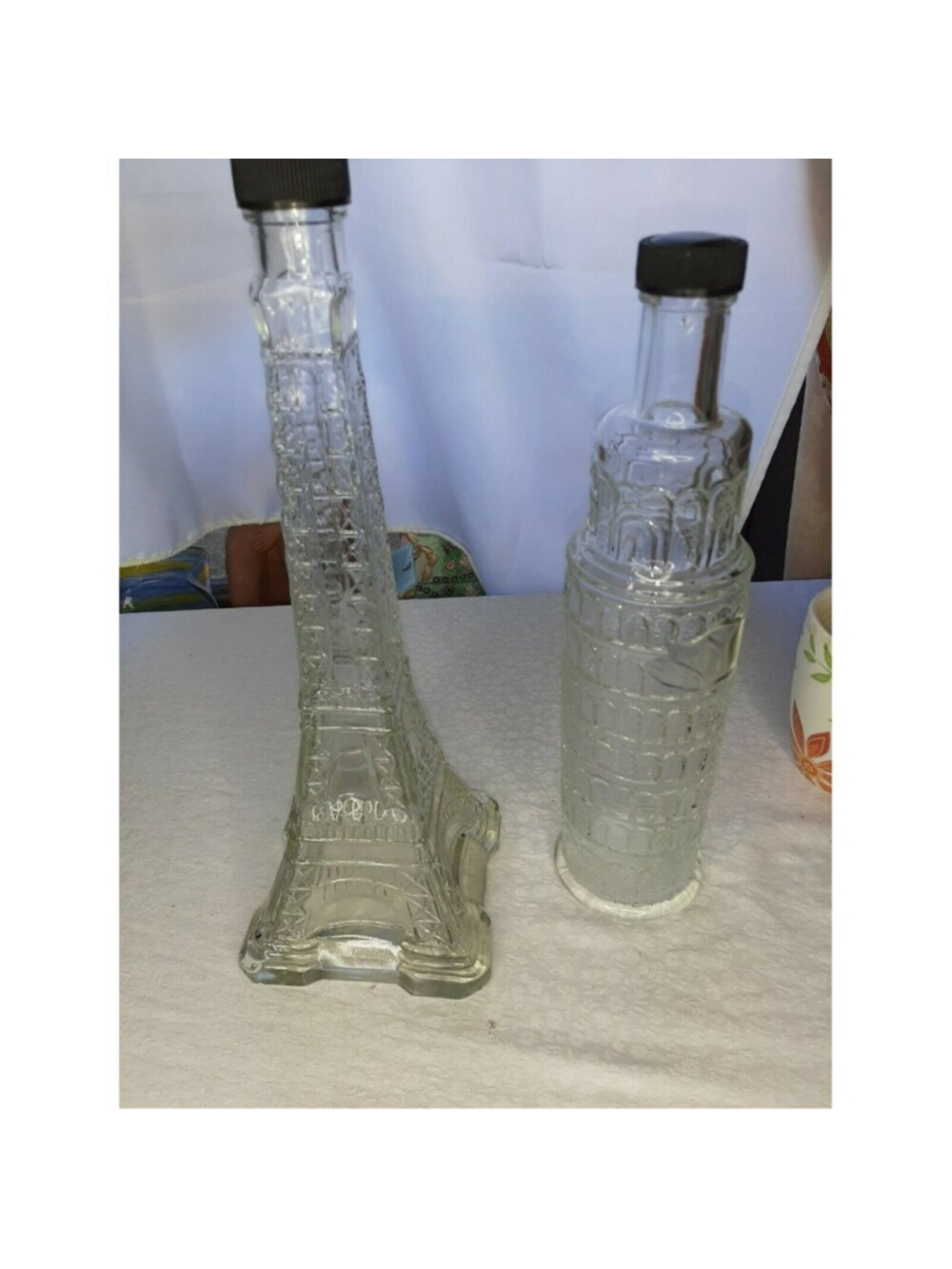 Eiffel tower And Leaning Tower Of Pisa Bottles